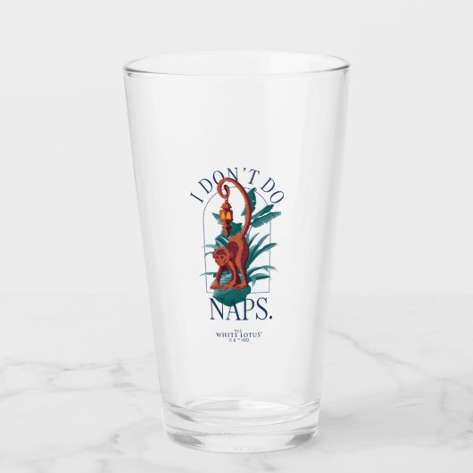 Ik doe geen dutjes aap - de witte lotus glas (Voorkant)