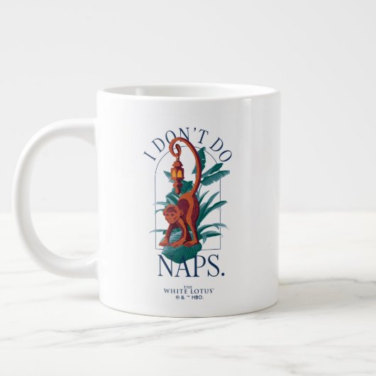 Ik doe geen dutjes aap - de witte lotus grote koffiekop (Links)