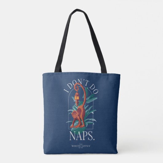 Ik doe geen dutjes aap - de witte lotus tote bag (Achterkant)