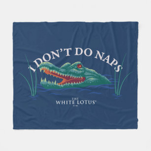 Ik doe geen dutjes alligator - de witte lotus fleece deken