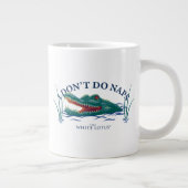 Ik doe geen dutjes alligator - de witte lotus grote koffiekop (Rechts)