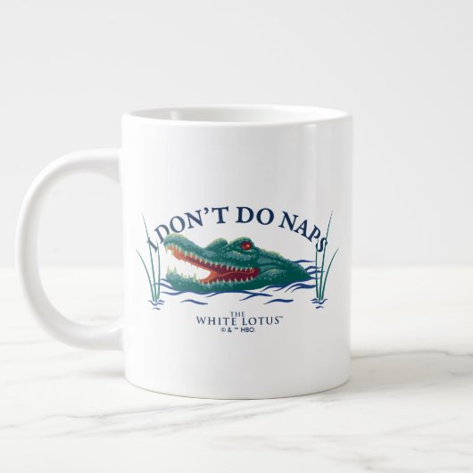 Ik doe geen dutjes alligator - de witte lotus grote koffiekop (Links)