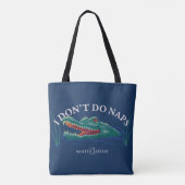 Ik doe geen dutjes alligator - de witte lotus tote bag (Achterkant)