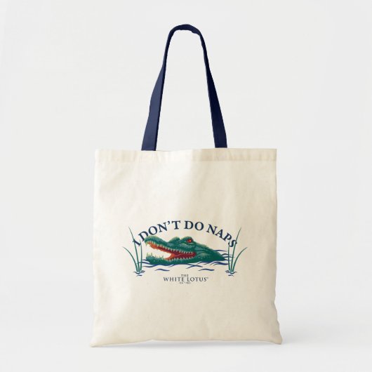 Ik doe geen dutjes alligator - de witte lotus tote bag (Voorkant)