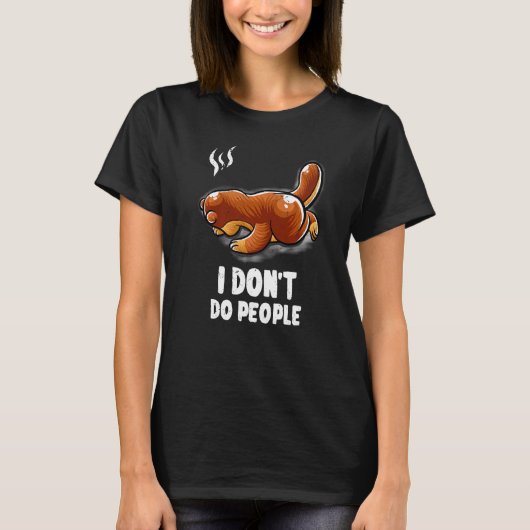 Ik doe geen introvert-geslipte nerd-Otter-Ge T-shirt (Voorkant)