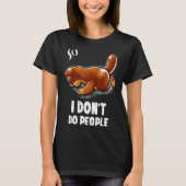 Ik doe geen introvert-geslipte nerd-Otter-Ge T-shirt (Voorkant)