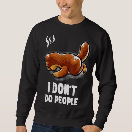 Ik doe geen introvert-geslipte nerd-Otter-Ge Trui (Voorkant)