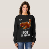 Ik doe geen introvert-geslipte nerd-Otter-Ge Trui (Voorkant volledig)