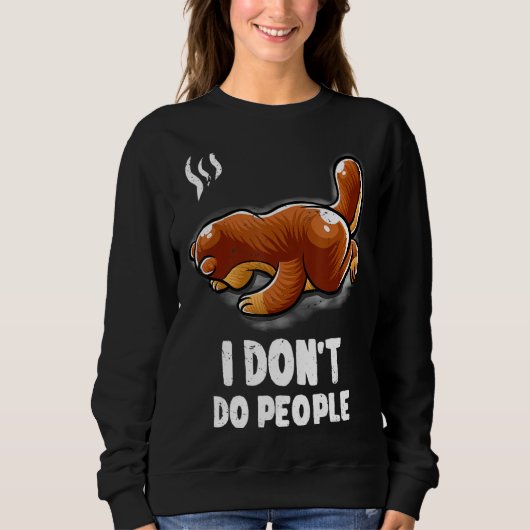 Ik doe geen introvert-geslipte nerd-Otter-Ge Trui (Voorkant)