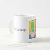 Ik doe geen knuffels, cactus tekenen, jouw naam koffiemok (Voorkant links)