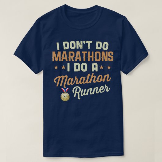Ik doe geen marathons als ik een marathonloper doe t-shirt (Design voorkant)