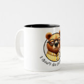 Ik doe geen ochtenden Beer Tweekleurige Koffiemok (Voorkant links)