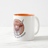 Ik doe geen ochtenden Bull Tweekleurige Koffiemok (Voorkant rechts)