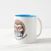 Ik doe geen ochtenden Hedgehog Tweekleurige Koffiemok (Voorkant rechts)