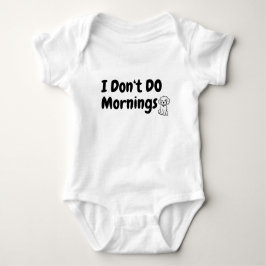 Ik doe geen ochtenden. Moe. Hond Romper