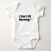 Ik doe geen ochtenden.. Moe.. Kat Romper (Voorkant)