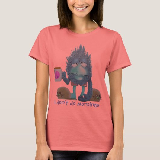 Ik doe geen ochtenden t-shirt (Voorkant)