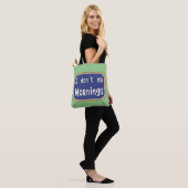 Ik doe geen ochtenden. tote bag (Op model)