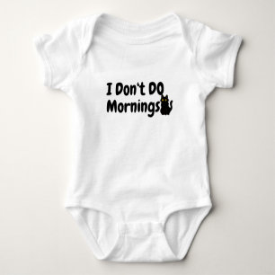 Ik Doe Geen Ochtenden Zwarte Kat Baby Body – Grapp Romper