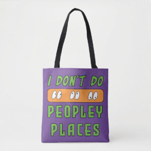 Ik doe geen Peopley Places Canvas tas