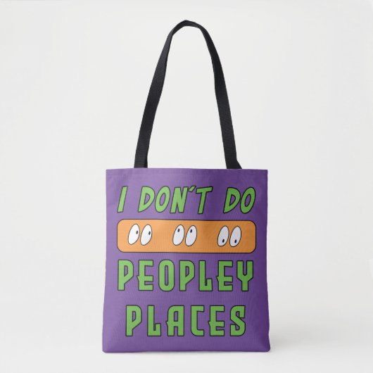 Ik doe geen Peopley Places Canvas tas (Voorkant)