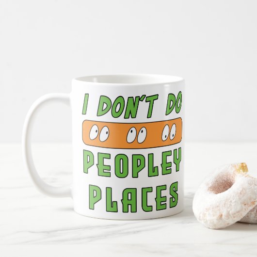 Ik doe geen Peopley Places Koffiemok (Met donut)