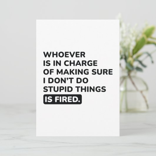 Ik doe geen stoute dingen bedankkaart (Staand voorkant)