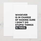 Ik doe geen stoute dingen bedankkaart (Voorkant / Achterkant)