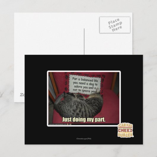 Ik doe gewoon mijn deel. briefkaart (Voorkant / Achterkant)