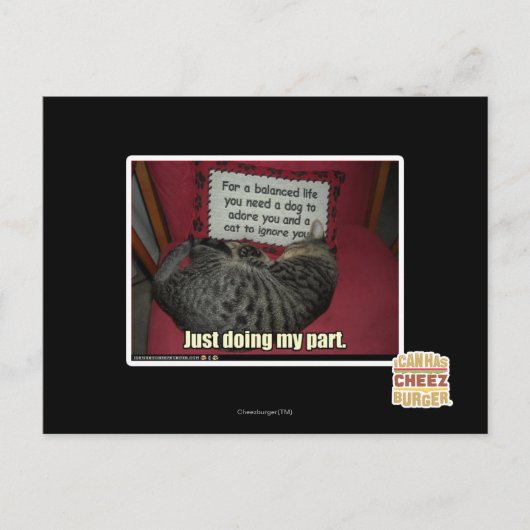 Ik doe gewoon mijn deel. briefkaart (Voorkant)