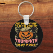 Ik doe gewoon mijn vreemdste Trumpkin USA Classic Sleutelhanger (Voorkant)