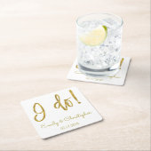 Ik doe gouden folie en witte bruiloft Onderzetters (Insitu)