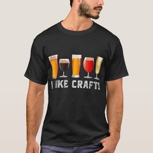 Ik doe graag ambachten Biergrappig Drink T-shirt (Voorkant)