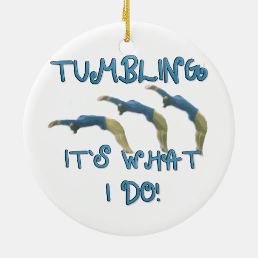 Ik doe gymnast. keramisch ornament (Achterkant)