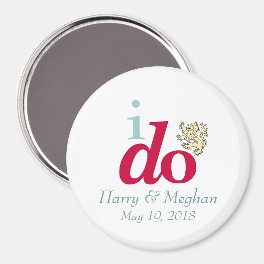 IK DOE Harry & Meghan Royal Wedding Magnet (Voorkant / Achterkant)