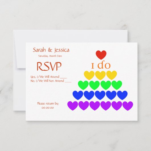 Ik doe harten RSVP kaartje (Voorkant)