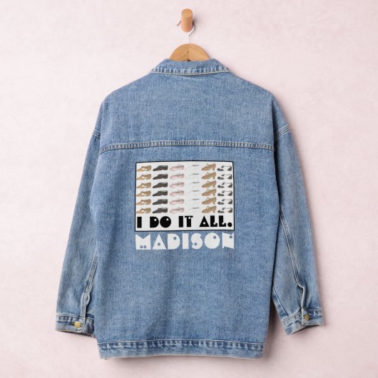 Ik doe het allemaal met een ballet getikt op Jazz Denim Jacket (Hangar)