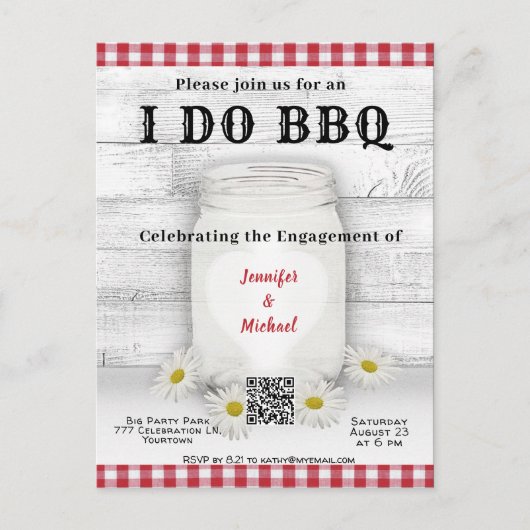 Ik doe het | BBQ | QR-code uitnodiging van Verlovi (Voorkant)