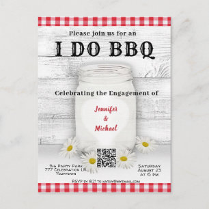 Ik doe het   BBQ   QR-code uitnodiging van Verlovi Briefkaart