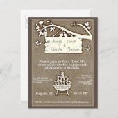 Ik doe het | BBQ | Verloving Oude Fashions Uitnodiging Briefkaart (Voorkant / Achterkant)