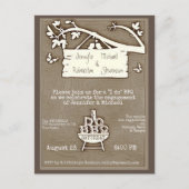 Ik doe het | BBQ | Verloving Oude Fashions Uitnodiging Briefkaart (Voorkant)