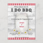 Ik doe het | BBQ | VERLOVING Uitnodiging Briefkaart (Voorkant)