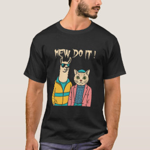 Ik doe het! Cool Cat en Llama T-shirt