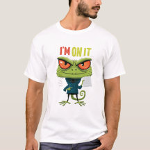 Ik doe het Grappige Kameleon Werk Humor Cadeau