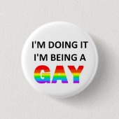 Ik doe het, ik ben een Button. Ronde Button 3,2 Cm (Voorkant)