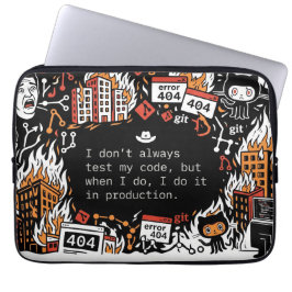 Ik doe het in productie - Laptophoes voor ontwikke Laptop Sleeve
