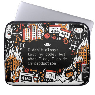 Ik doe het in productie - Laptophoes voor ontwikke Laptop Sleeve
