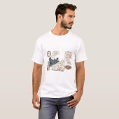 Ik doe het later Grappige uitstel-meme T-shirt (Voorkant volledig)