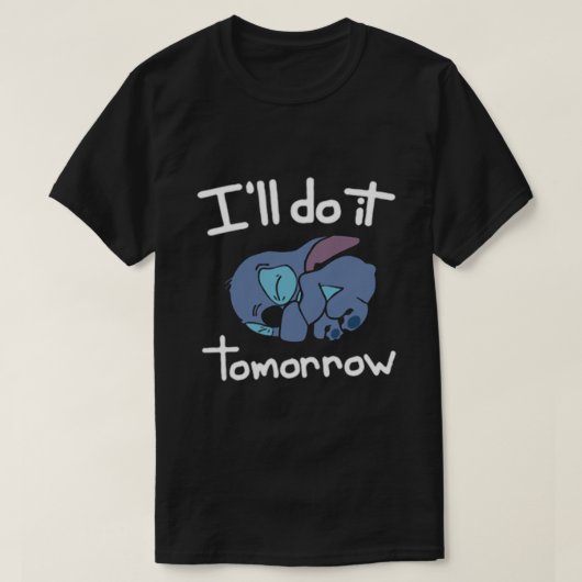 Ik doe het morgen t-shirt (Design voorkant)
