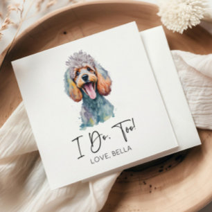 Ik Doe Het Ook! Bruiloft Poodles Hond Dieren Servet